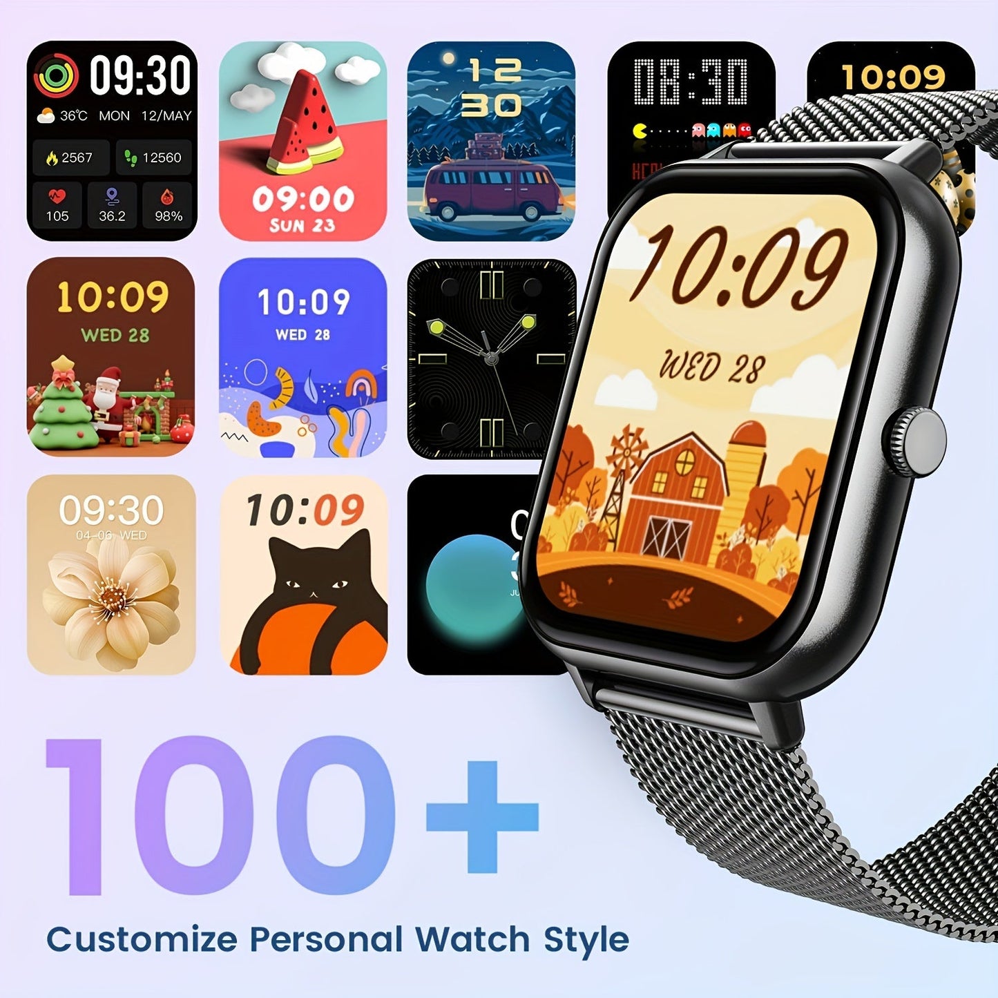 183 Full Touch Screen Smart Watch 100 Sport Modes Ai Control Games  Ideal for Android  IOS Phones